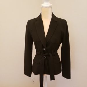 Black Jacket with Button Closure & Tie Sz S